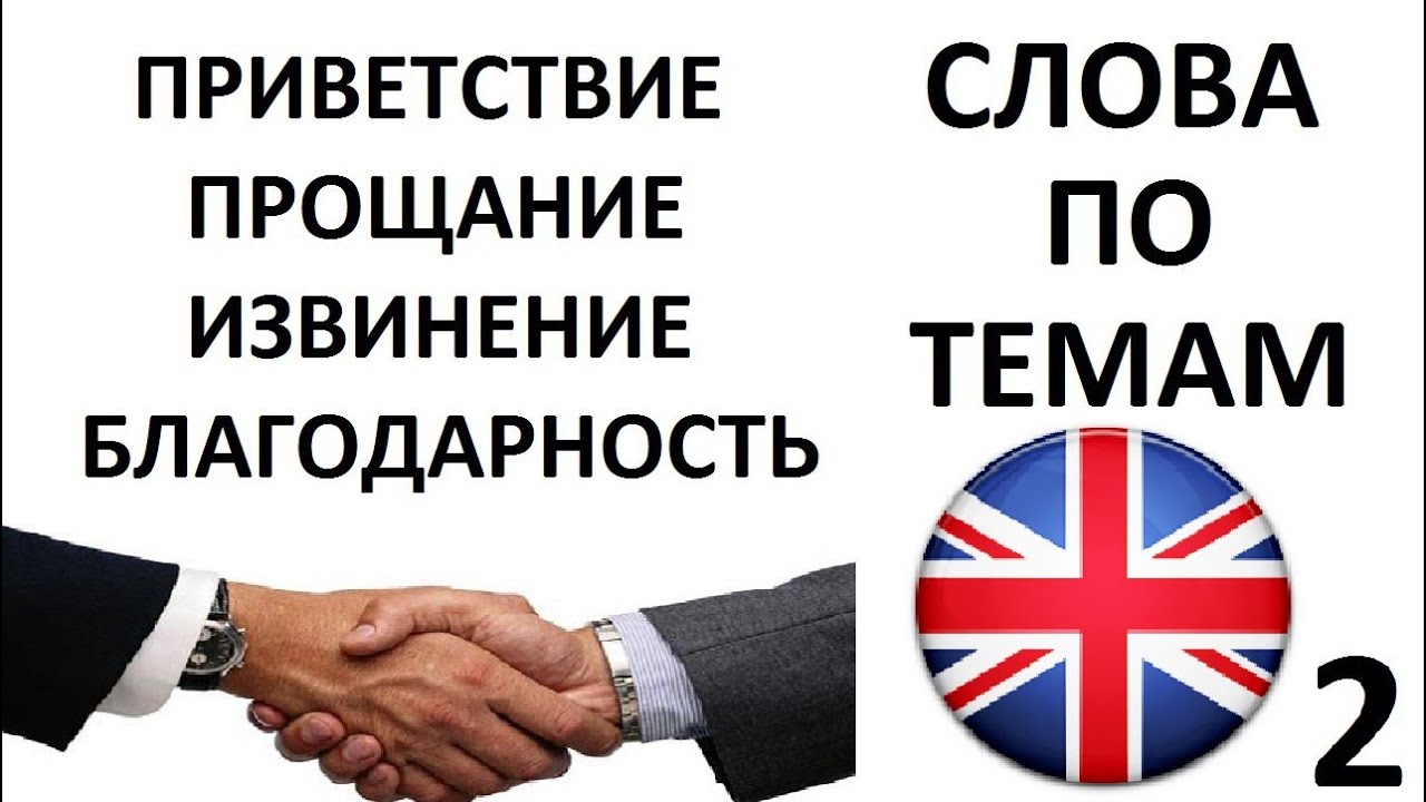 АНГЛИЙСКИЙ ЯЗЫК. СЛОВАРЬ ПО ТЕМАМ. Приветствия.Прощания.Извинения