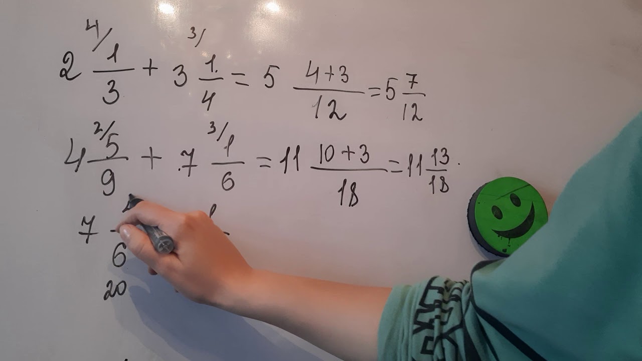 Qariwiq kesrlerin toplanmasi ve cixilmasi.6ci sinif.