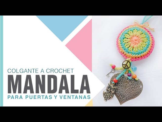 COLGANTE MANDALA a CROCHET para puertas y piezas de bijou SUENAN EL MOVIMIENTO! ♥ - YouTube