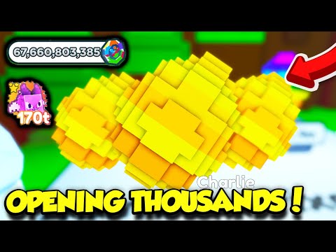 Opening 70 BILLION RAINBOW COINS Of RAREST PET SIM X EGG! (Roblox)