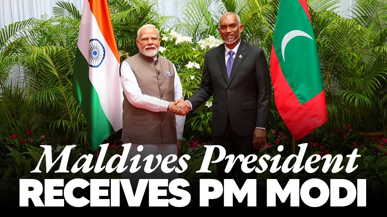 LIVE : President Muizzu of Maldives warmly receives PM Modi - YouTube
