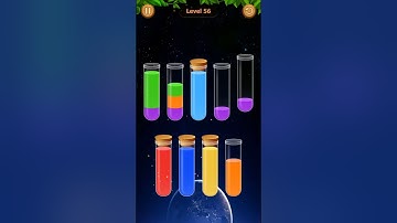 Water Sort Game Level - 56 Without Boosters | Puzzle Games #entertainment #puzzle #games