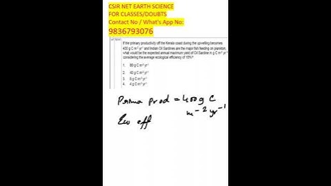 CSIR NET Earth Science Practice Series | Model Test Paper Solutions #CSIRNET #EarthScience #Question