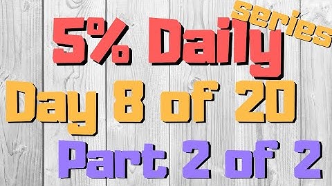 PROFIT 5% DAILY SERIES : DAY 8 OF 20, PART 2 OF 2. BINARY TRADING BOT SAFE & CONSISTENT.