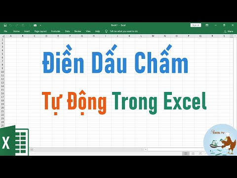 Video Cách điền dấu chấm tự động trong Excel - youtube