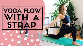 YOGA FLOW WITH A STRAP | USING A YOGA STRAP IN CLASS |  WELL WITH HELS