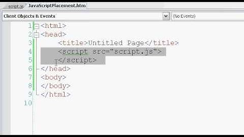 Part 2, Where does Javascript go in HTML?