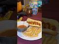 Hotdog & Fries w gravy 🌭🍟 #eatwithme #hotdog #fries #friesandgravy #loadedhotdog #eating #mukbang