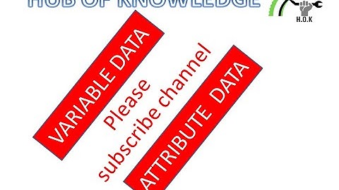 Types of DATA, Variable Vs Attribute data, continouous Vs discrete data