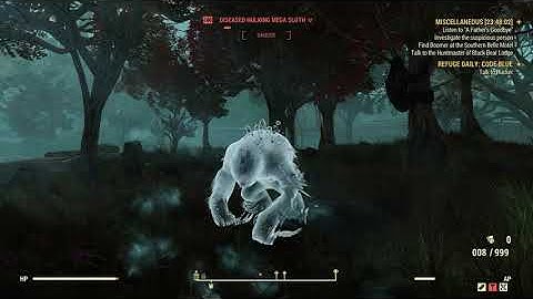 Fallout 76 Cryptid Hunt Event Challenge - Day 6 - Kill A Megasloth With The Cold Shoulder Guide