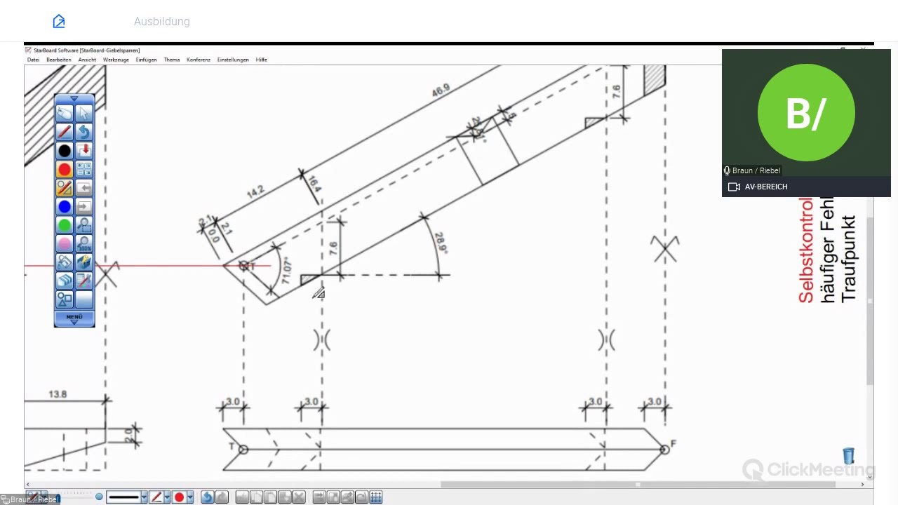 Anreißen von Hölzer mit dem Alphawinkel