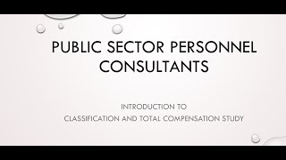 Introduction to Classification and Compensation Study