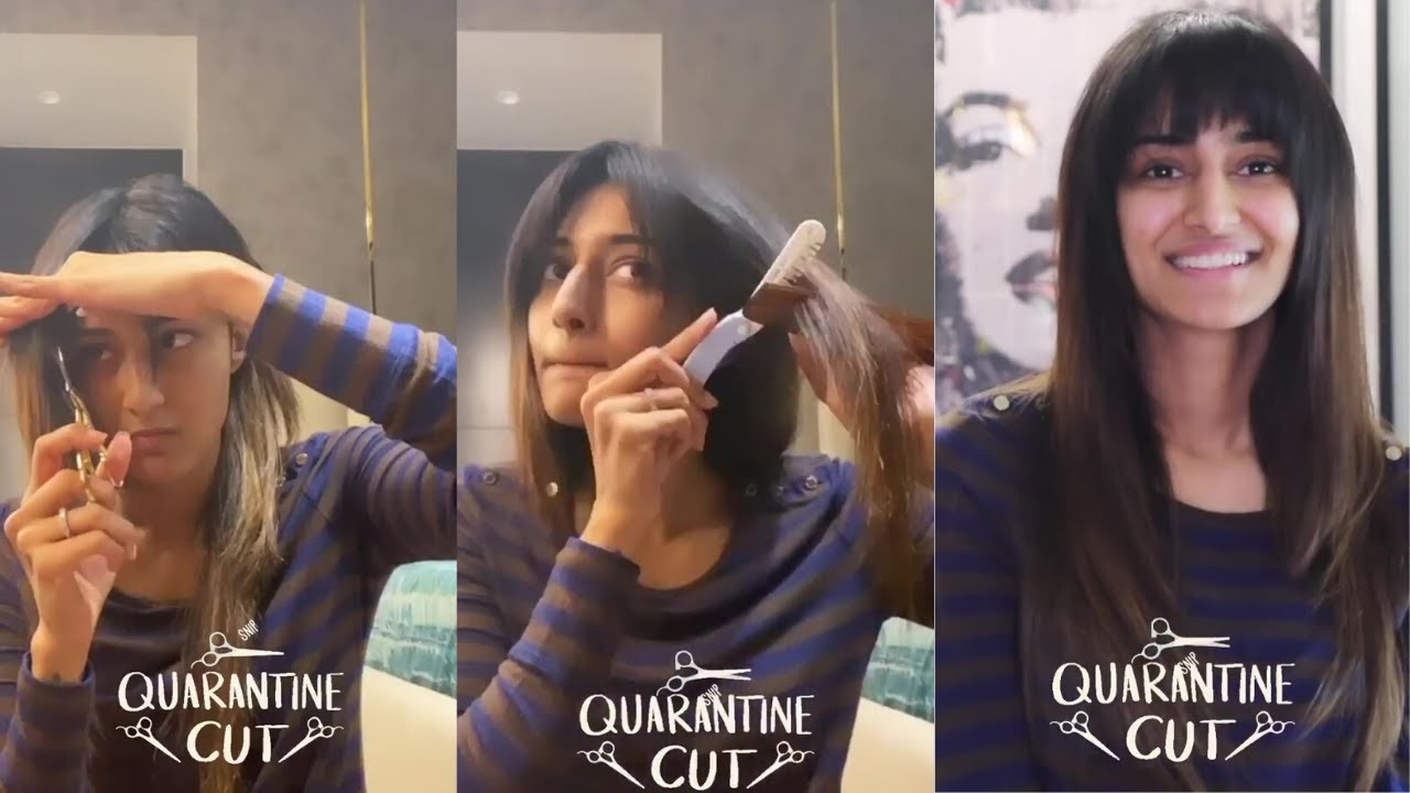 Erica Fernandes Chops Off Her Hair At Home | Erica Fernandes Quarantine  Haircut Cut - YouTube