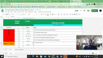Pacing Guide Explanation Video
