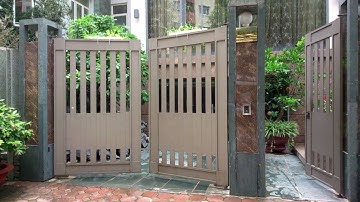 cổng nhôm đúc lắp moto âm sàn - Mr Tuyến - 0917 83 80 80