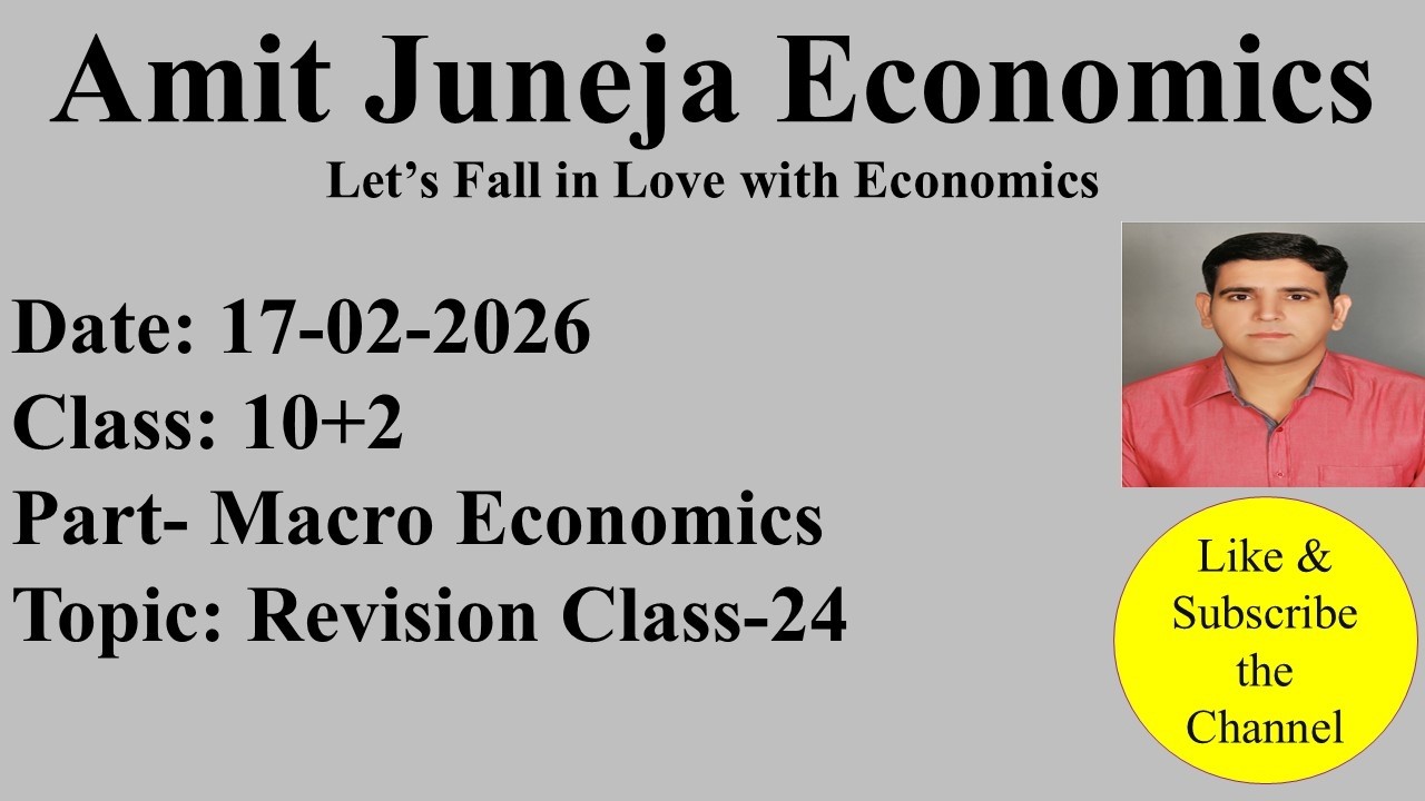 Revision Class-24 10+2 Economics Session: 2025-26