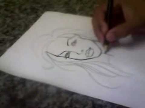 VÍDEO AULA DE DESENHO DE COMO FAZER UMA CARICATURA DE ANJELINA JOLIE