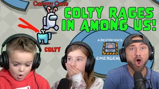 Colty rages and throws his headphones when Cammy kills him in Among Us!