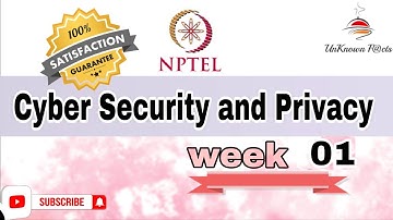CYBER SECURITY AND PRIVACY WEEK 1 ASSIGNMENT ANSWERS NPTEL 2025 l NPTEL #nptel #nptelanswer
