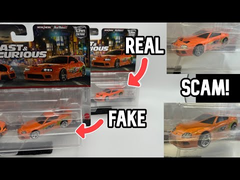 Genuine vs fake Toyota Supra toy car comparison