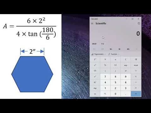 Area of a Polygon with PC Calculator Tan Function