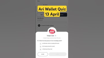 Ari Wallet Daily Quiz 13 April 2025| AriWallet Testnet Airdrop #ariwalletquiztoday #ariwalletairdrop
