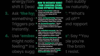 How to Instantly Boost Your Charisma (Using Stage Hypnotist Tricks) #ad (Verify Info)
