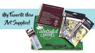 I&#39;m OBSESSED! Paletteful Packs July 2019 Unboxing Art Supplies