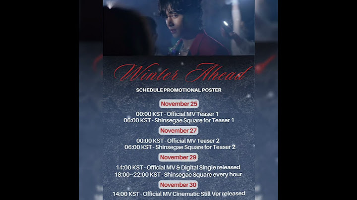 Promotion Schedule of "Winter Ahead" by V with Park Hyoshin #winterahead #btsv