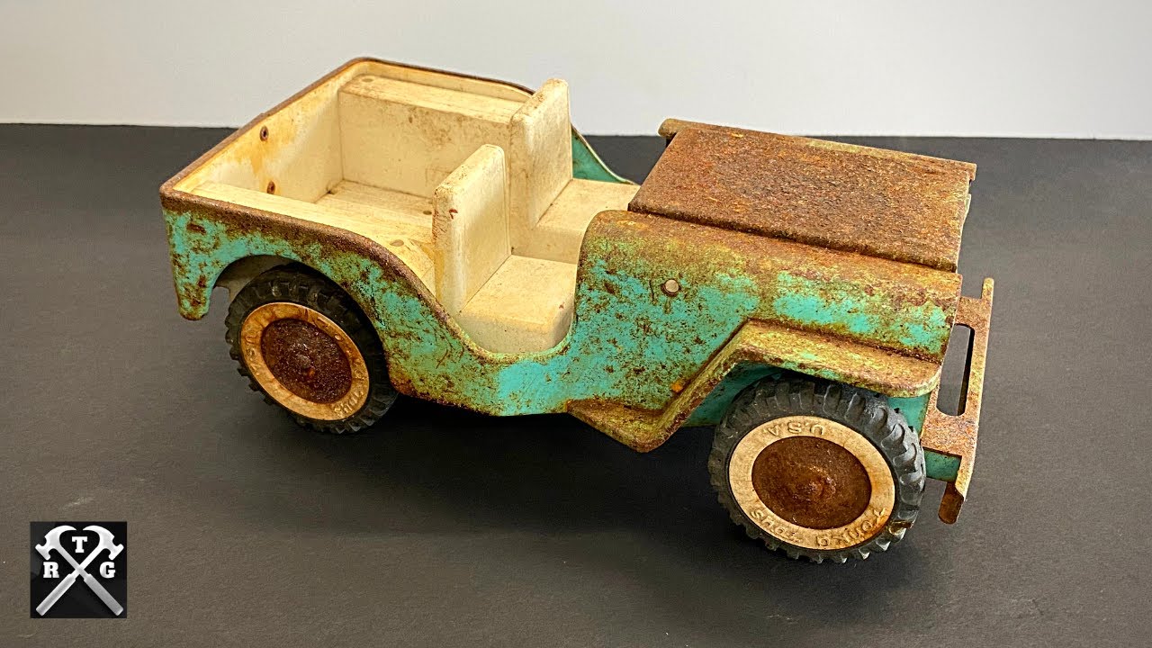 Tonka Jeep Restoration 1962 Tonka Airport Set Restoration Part 3