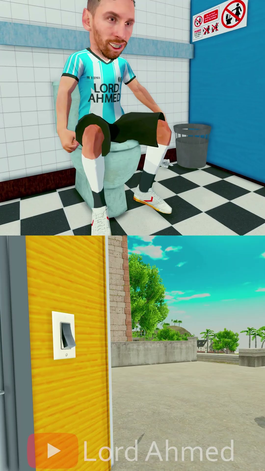 Messi's Prank of Light ? Ronaldo's Toilet Time ! #shorts