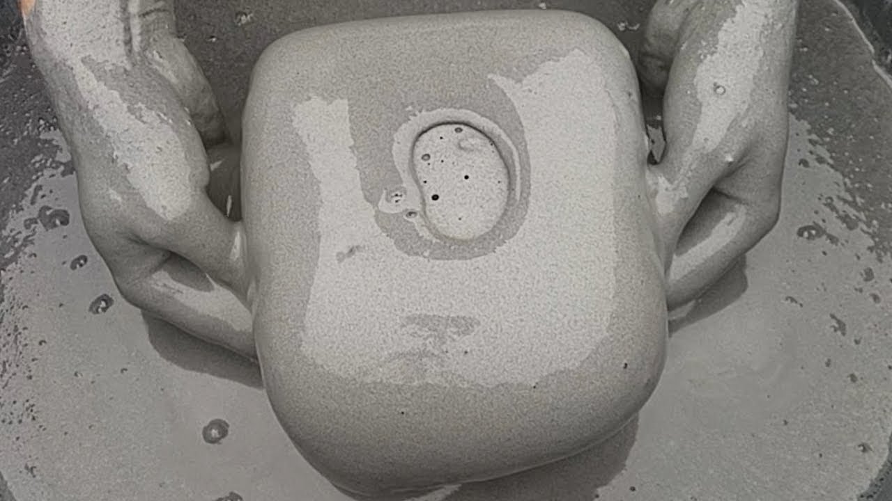 ASMR Very Soft Dusty 😍✨ Pure Cement Smoothy Sliky Chunks dipping Crumble on Lots Of Water 💦🌀🌀💦💦🌀🌀🌀