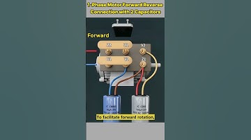 Single Phase Motor Forward Reverse Wiring with 2 Capacitors #shorts #howto #singlephasemotor