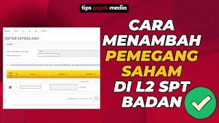 Cara Menambah Pemegang Saham di L2 SPT Tahunan Badan Coretax - Tidak Bisa Menambah Pemegang Saham