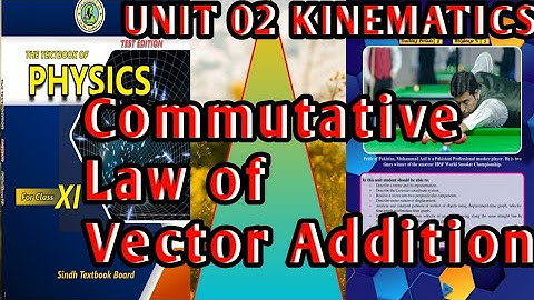 physics class 11 chapter 2 Commutative law of Vector Addition #newbook