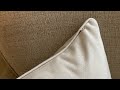 How to put an invisible zipper in a pillow with welt, piping, or decorative cord trim