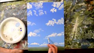 Painting Clouds in Acrylics