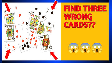 FIND THREE WRONG CARDS 😱🤔? EASY GAME - BRAIN TEST GAMEPLAY