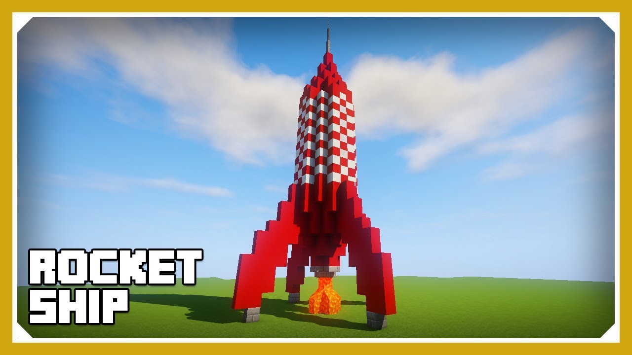 Minecraft: How To Build A Retro Rocket Ship Tutorial (Easy Survival  Minecraft Design)