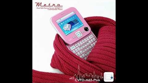 Metro Pink - Dual SIM Swivel Screen QWERTY Cosmopolitan Phone