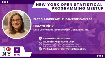 Easy Cleaning with the Janitor Package with Dorota Rizik - nyhackr August Meetup