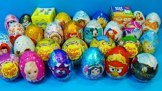 30 Surprise Eggs!Disney Mickey Mouse Spongebob Angry Birds My Little Pony Chupa Chups Eggs Surprise
