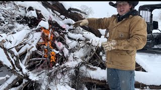 Snow Storms- The Best Time To Light A Massive Fire
