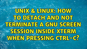 How to detach and not terminate a GNU Screen session inside xterm when pressing ctrl-c?
