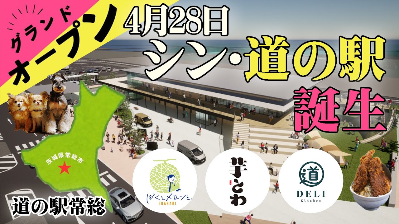 【NEWOPEN・道の駅】オープン2日目！長蛇の列！新たな道の駅巨大な〇〇パンにオブジェ！グランドオープン直後の道の駅常総へ！東京からも車で1時間半【道の駅常総】