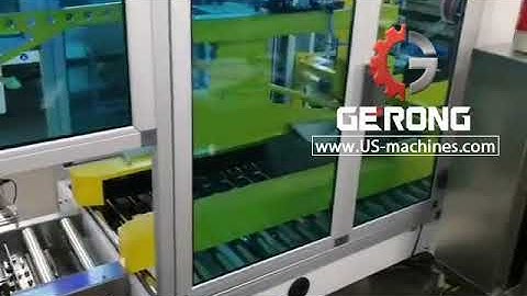 Autoamtic carton box erecting forming feeding robot hand cartoning machine with box sealer