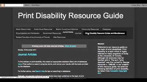 Print Disability Studies video