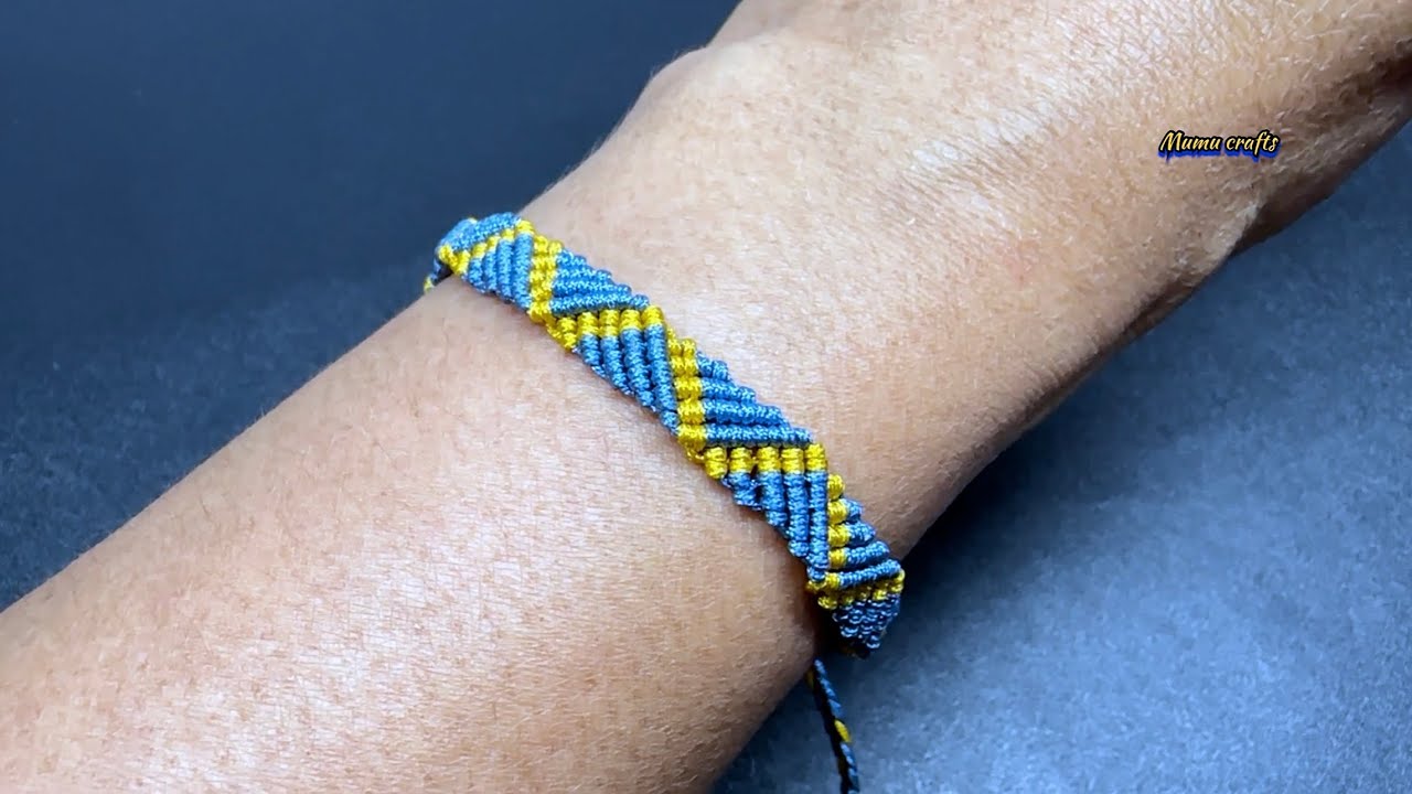 ទាំងពណ៌ ទាំងម៉ូតស្អាត សម ណាស់សម្រាបមនុស្សពេញវ័យ #របៀបក្រងខ្សែដៃ #mumu_crafts #bracelet