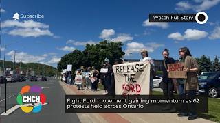 Fight Ford movement gaining momentum as 62 protests held across Ontario