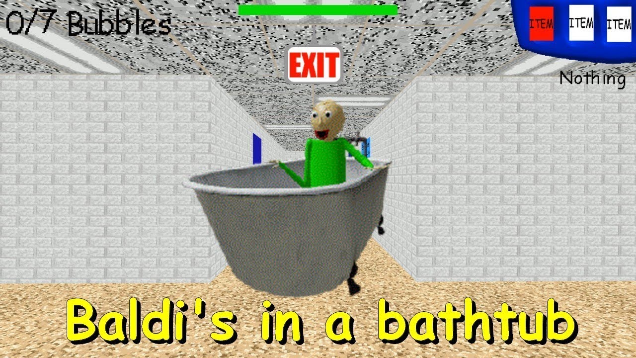 Baldi's in a bathtub - Baldi's Basics 1.4.3 Mod Full Guide - YouTube